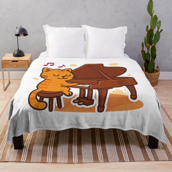 Item preview, Piano Cat – Cute Orange Kitty Playing the Piano designed and sold by MeowLaugh.