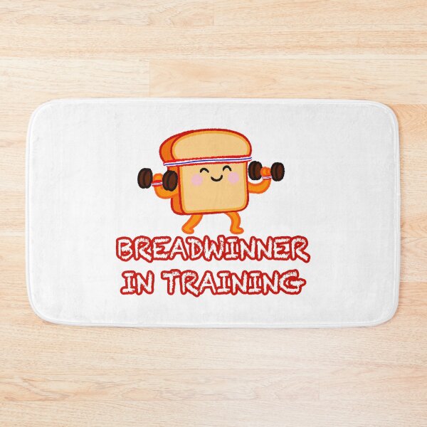 Item preview, Breadwinner in Training - Funny Gym Toast Design designed and sold by DerpCat Sketches.