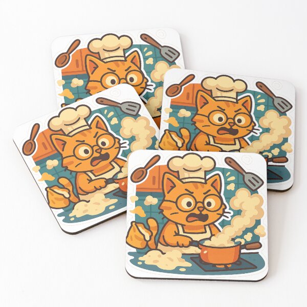 Item preview, Chef Cat Disaster – Funny Orange Kitty Cooking Chaos designed and sold by MeowLaugh.