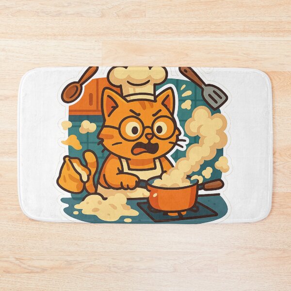 Item preview, Chef Cat Disaster – Funny Orange Kitty Cooking Chaos designed and sold by MeowLaugh.
