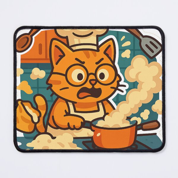 Item preview, Chef Cat Disaster – Funny Orange Kitty Cooking Chaos designed and sold by MeowLaugh.