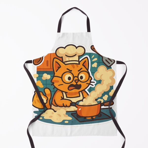 Item preview, Chef Cat Disaster – Funny Orange Kitty Cooking Chaos designed and sold by MeowLaugh.