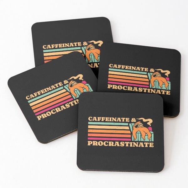 Item preview, Caffeinate & Procrastinate Retro Sloth  designed and sold by sachpica.