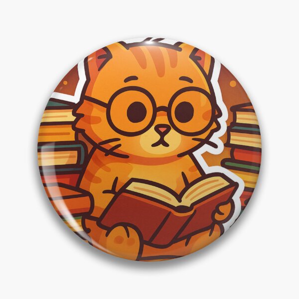Item preview, Bookworm Cat – Cute Orange Kitty Reading Surrounded by Books designed and sold by MeowLaugh.