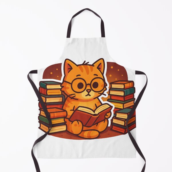 Item preview, Bookworm Cat – Cute Orange Kitty Reading Surrounded by Books designed and sold by MeowLaugh.