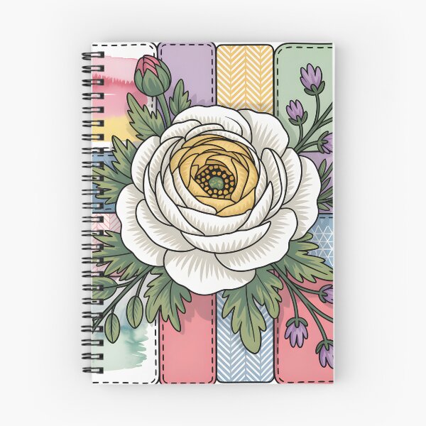Item preview, White Ranunculus - Vintage White Ranunculus Patchwork Aesthetic designed and sold by JessArty ⭐⭐⭐⭐⭐.