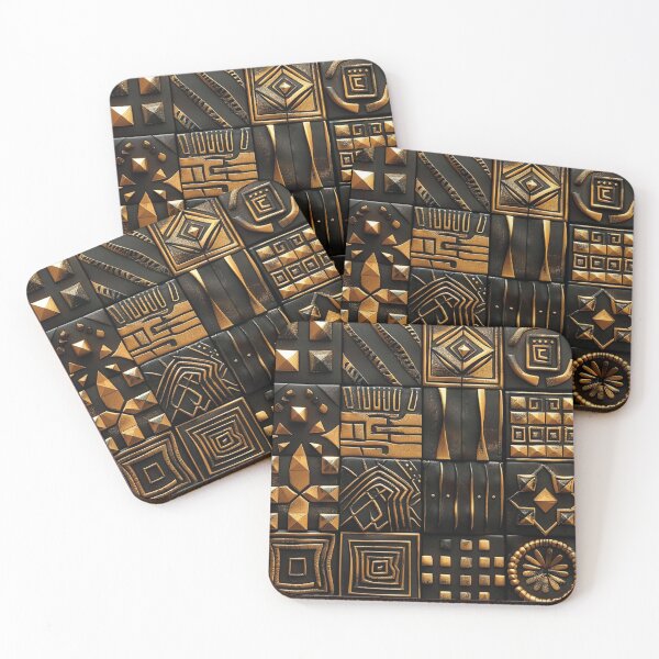 Item preview, African Exquisite Designs Pattern In Golden And Black designed and sold by DEC02.