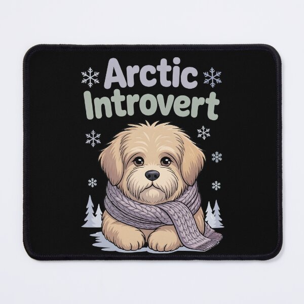 Item preview, Arctic Introvert Dog – Cute Winter Puppy with Scarf | Cozy Dog Lover Gift designed and sold by TrendPrinter.