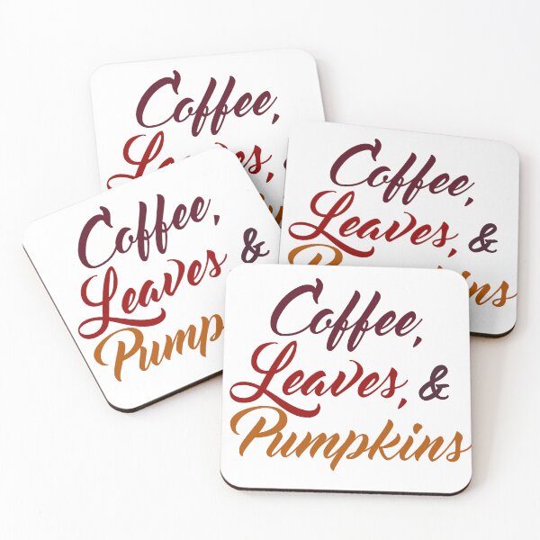 Item preview, Otoño: Letras de café, hojas y calabazas designed and sold by TeaLimeTwo.