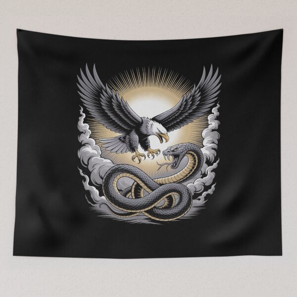 Item preview, eagle and snake fighting designed and sold by Mateusz Majcherek.