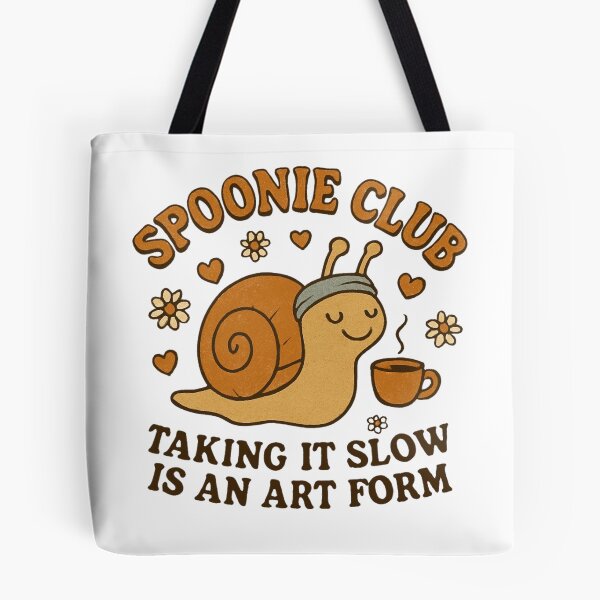Item preview, Spoonie Club: Taking It Slow Retro Snail Design designed and sold by FlaredSpoonie.