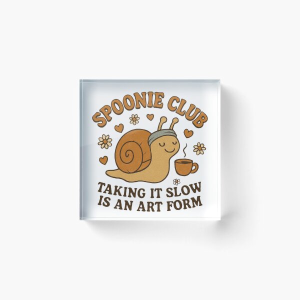 Item preview, Spoonie Club: Taking It Slow Retro Snail Design designed and sold by FlaredSpoonie.