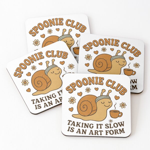 Item preview, Spoonie Club: Taking It Slow Retro Snail Design designed and sold by FlaredSpoonie.