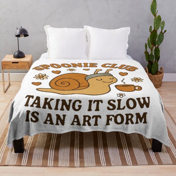 Item preview, Spoonie Club: Taking It Slow Retro Snail Design designed and sold by FlaredSpoonie.