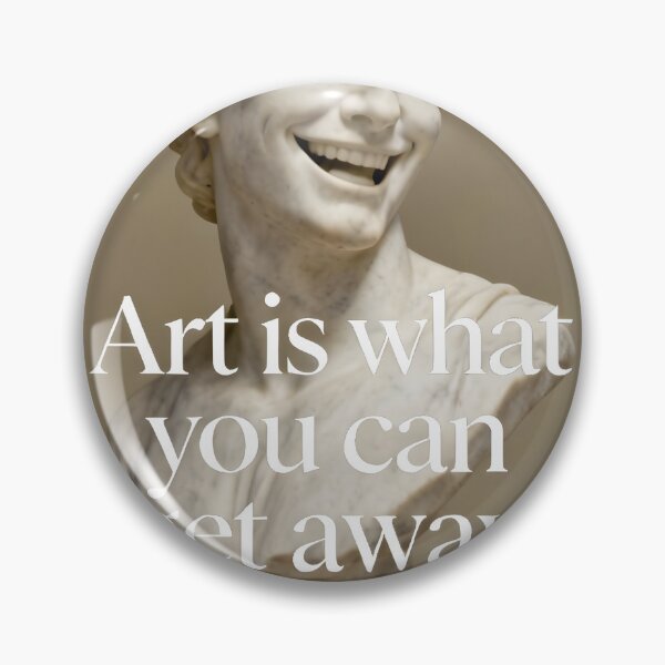 Item preview, Mischief Quote Poster Wall Art – Marble Statue Grin Print designed and sold by Cosmopolis.