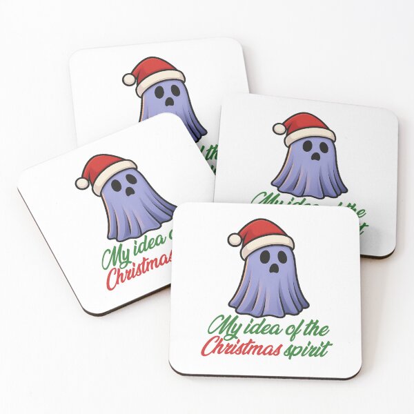 Item preview, My Idea of the Christmas Spirit – Festive Ghost designed and sold by CanSparkleArt.