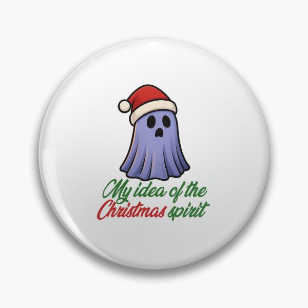 Item preview, My Idea of the Christmas Spirit – Festive Ghost designed and sold by CanSparkleArt.