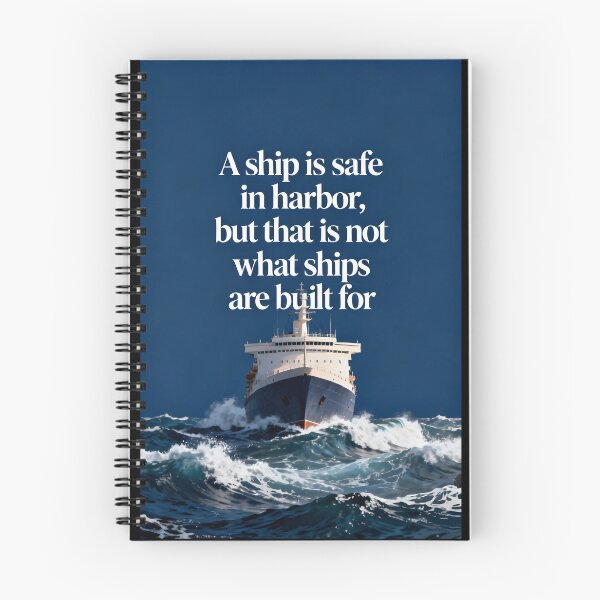 Item preview, Boldness Quote Poster - Wild Sea Ship Inspirational Print designed and sold by Cosmopolis.