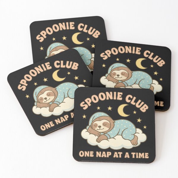 Item preview, Spoonie Club: One Nap at a Time Cute Sloth designed and sold by FlaredSpoonie.