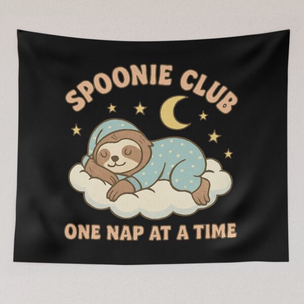 Item preview, Spoonie Club: One Nap at a Time Cute Sloth designed and sold by FlaredSpoonie.