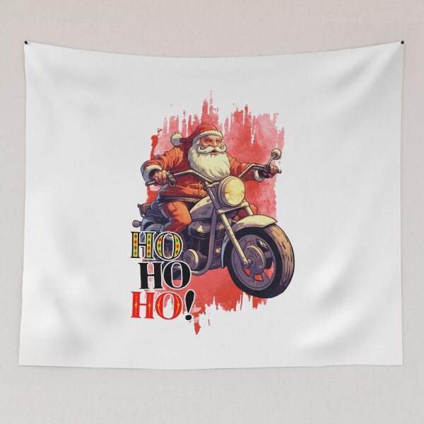 Item preview, Biker Santa Claus Ho Ho Ho Motorcycle Christmas Grunge designed and sold by lojadpop.