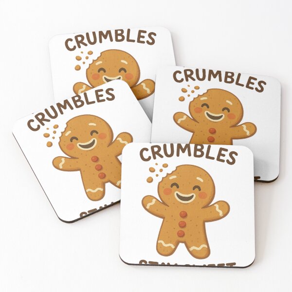Item preview, Christmas gingerbread cookie crumbling with a smile designed and sold by LavIsInTheAir.