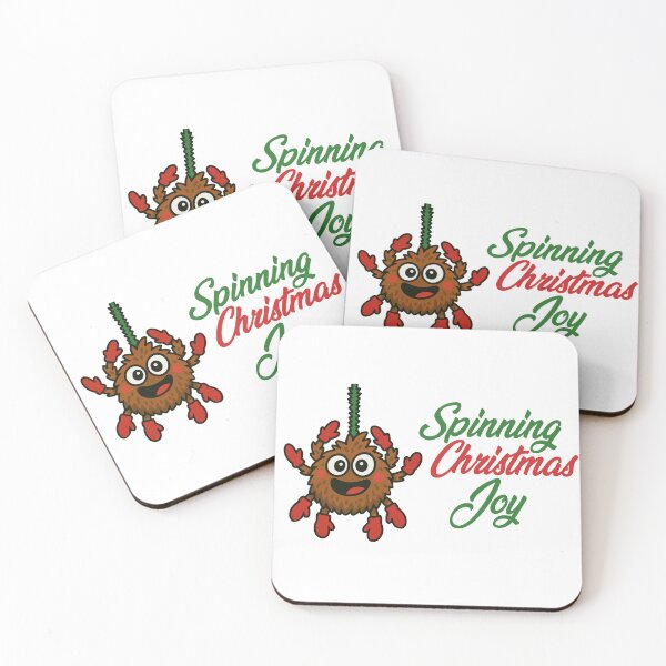 Item preview, Spinning Christmas Joy – Festive Spider designed and sold by CanSparkleArt.
