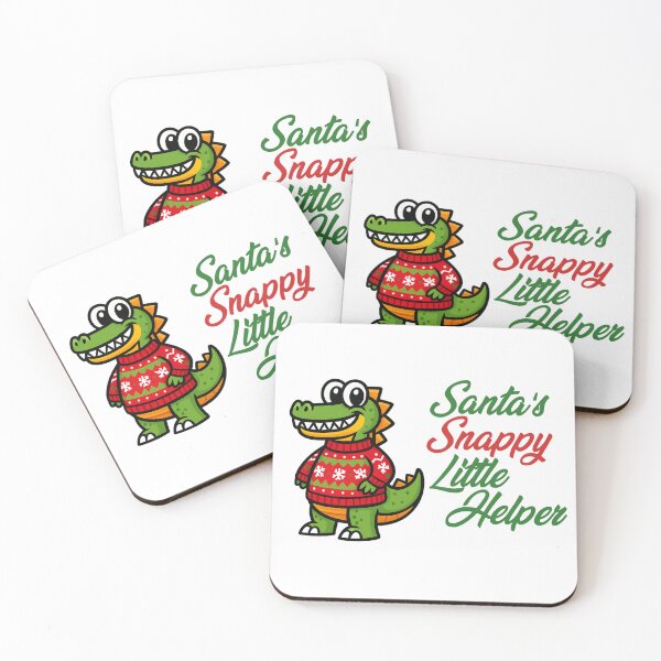 Item preview, Santa’s Snappy Little Helper – Christmas Crocodile designed and sold by CanSparkleArt.
