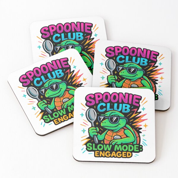 Item preview, Spoonie Club: Slow Mode Engaged Retro Turtle designed and sold by FlaredSpoonie.
