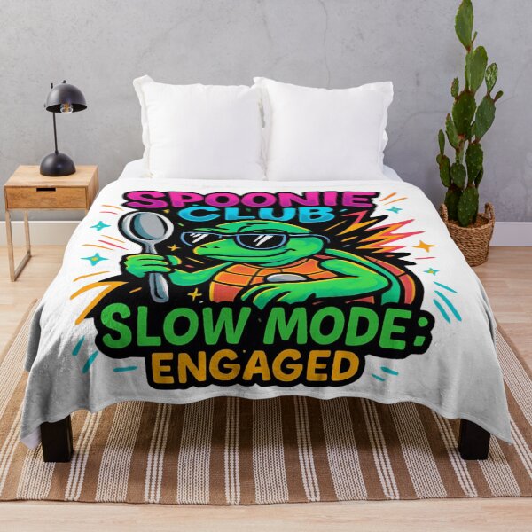 Item preview, Spoonie Club: Slow Mode Engaged Retro Turtle designed and sold by FlaredSpoonie.