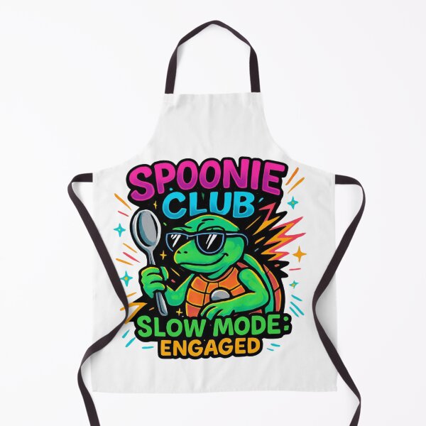 Item preview, Spoonie Club: Slow Mode Engaged Retro Turtle designed and sold by FlaredSpoonie.