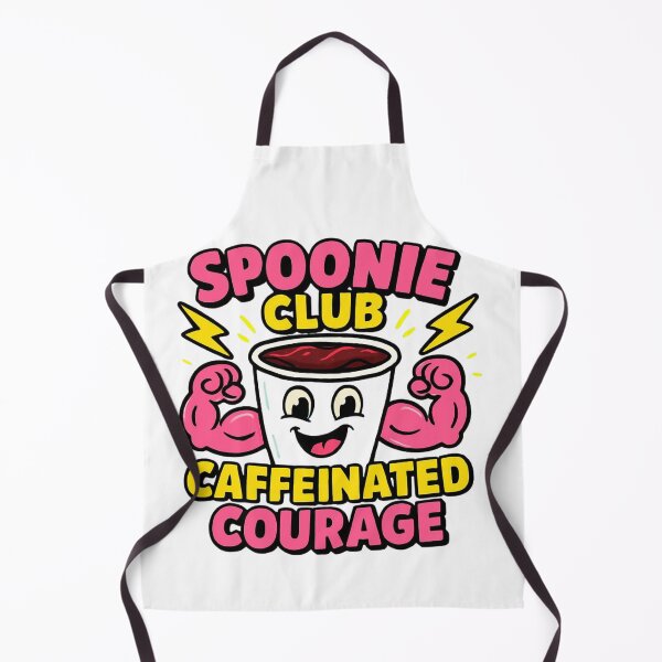 Item preview, Spoonie Club: Caffeinated Courage Retro Coffee Lover designed and sold by FlaredSpoonie.