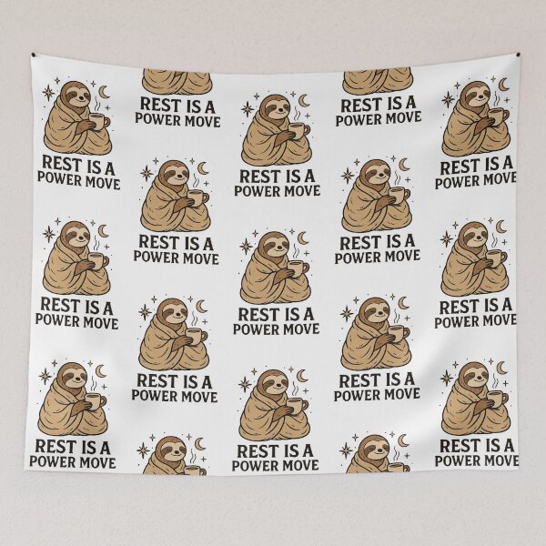 Item preview, Cute Sloth Rest Is a Power Move Design designed and sold by FlaredSpoonie.