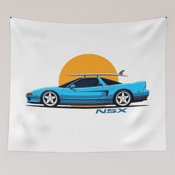 Item preview, Acura NSX classic Summer Surf illustration designed and sold by blackdogshop.
