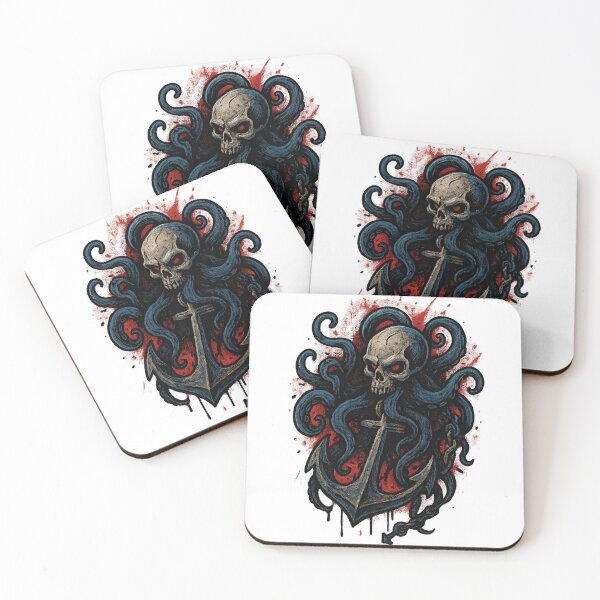 Item preview, Abysscore: Anchor of the Dead – Death Metal Graffiti Octopus by LowBatteryHQ designed and sold by LowBatteryHQ.