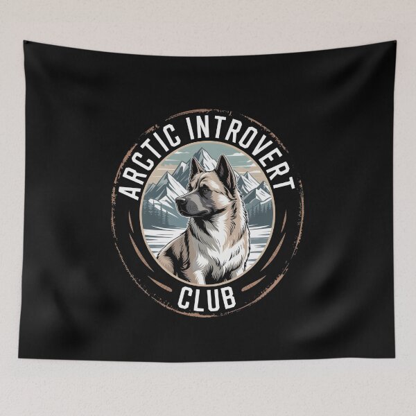 Item preview, Arctic Introvert Club – Husky Dog Winter Mountains Minimalist Design designed and sold by TrendPrinter.