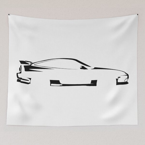 Item preview, 180SX RPS13 Type X (1996) Minimalist Car Silhouette (Black) designed and sold by FearnCreative.