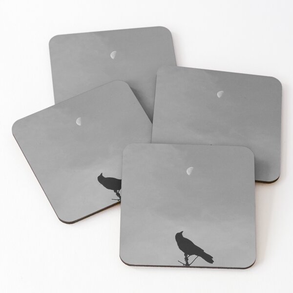 Item preview, Crow•cent Moon BW designed and sold by Amber Graham (grahamedia).