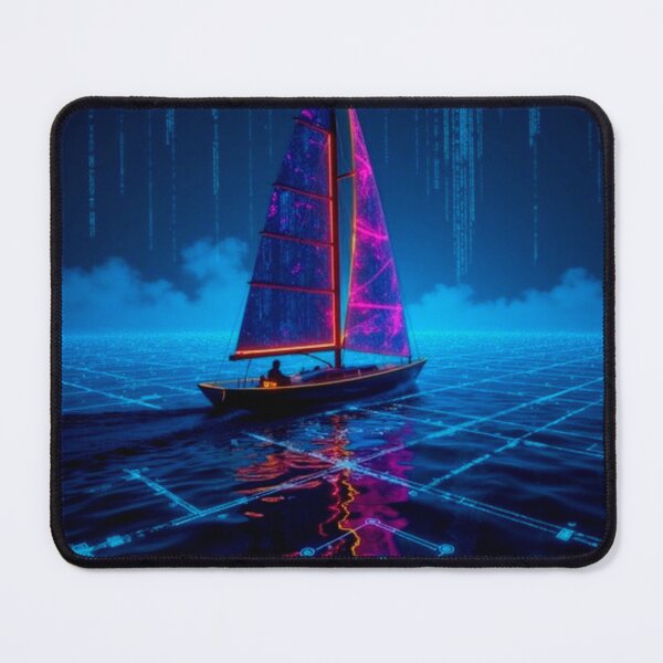 Item preview, Digital Sailing Boat Blue Pink designed and sold by ChristinasMess.