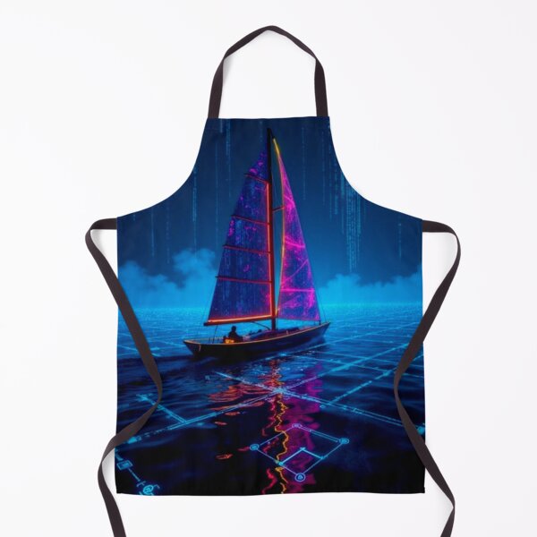 Item preview, Digital Sailing Boat Blue Pink designed and sold by ChristinasMess.