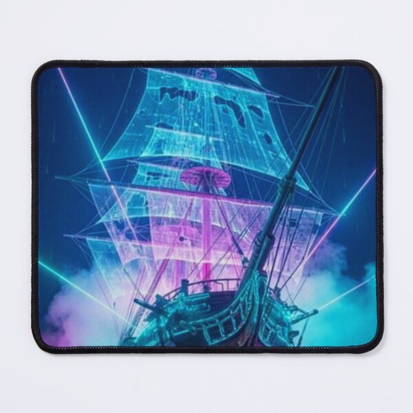 Item preview, Purple Aqua Neon Ghost Ship designed and sold by ChristinasMess.