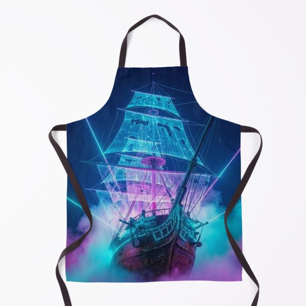 Item preview, Purple Aqua Neon Ghost Ship designed and sold by ChristinasMess.