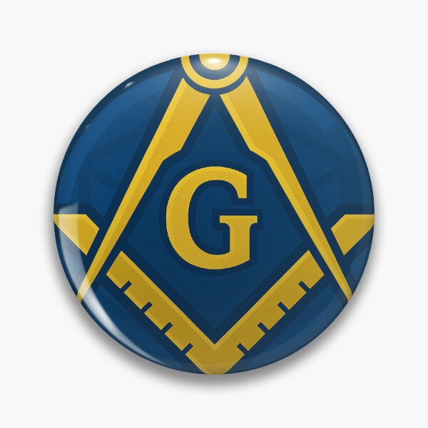Item preview, Modern Blue Lodge Masonic Sticker – Square and Compasses with Gold Letter G designed and sold by Fusion bros.