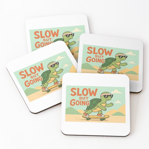 Item preview,  Slow Down and Relax | Funny Turtle Art | Calm Mindfulness Animal Quote designed and sold by WhimsyByPaul.redbubble.com.