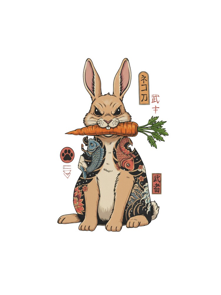 Thumbnail 4 of 4, iPhone Case, Samurai Rabbit with Carrot designed and sold by Rakan18.