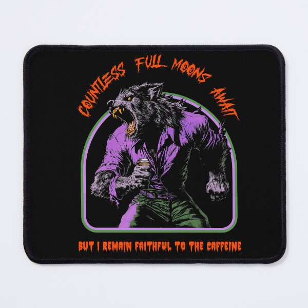Item preview, Faithful to the Caffeine – Werewolf Coffee Lover Design designed and sold by TshirtInk.