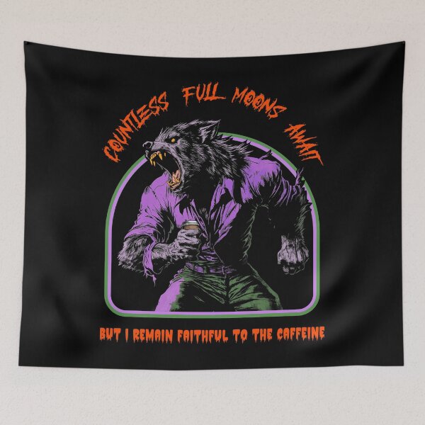 Item preview, Faithful to the Caffeine – Werewolf Coffee Lover Design designed and sold by TshirtInk.