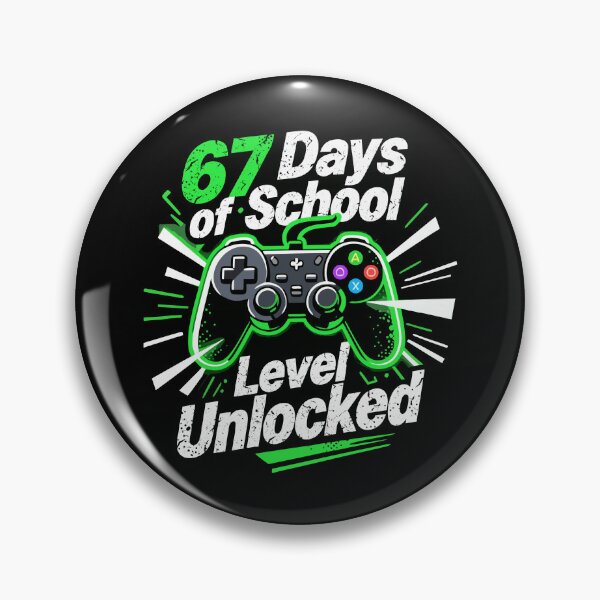Item preview, 67 Days of School Level Unlocked | Retro Vintage Style For Gamer designed and sold by NH2019.