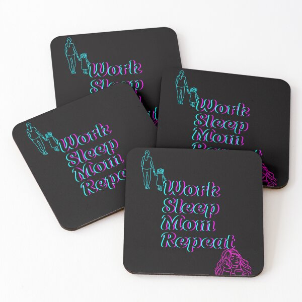 Item preview, Work, sleep, mom, repeat designed and sold by E&I Designs.