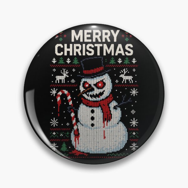 Item preview, Frozen Terror – Holiday Horror Snowman Creepy Christmas Ugly Sweater Style Art designed and sold by TshirtInk.